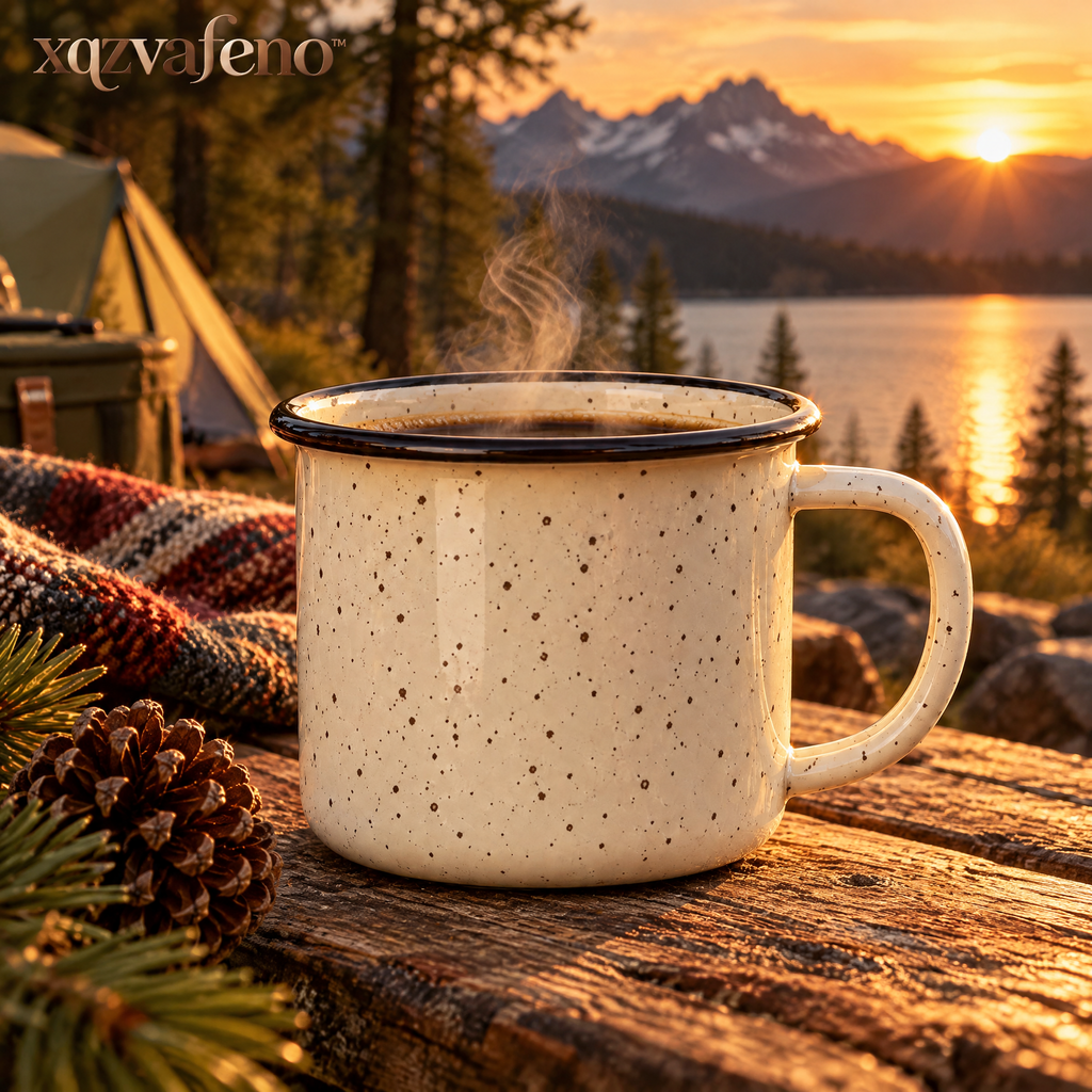 xqzvafeno™ Speckled Enamel Outdoor Coffee Mug