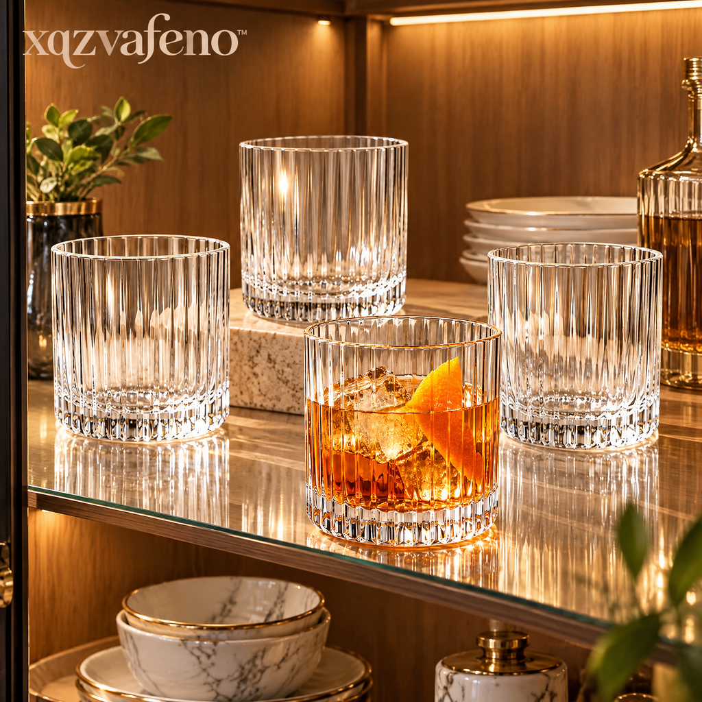 xqzvafeno™ Crystal Style Whiskey Glass Set