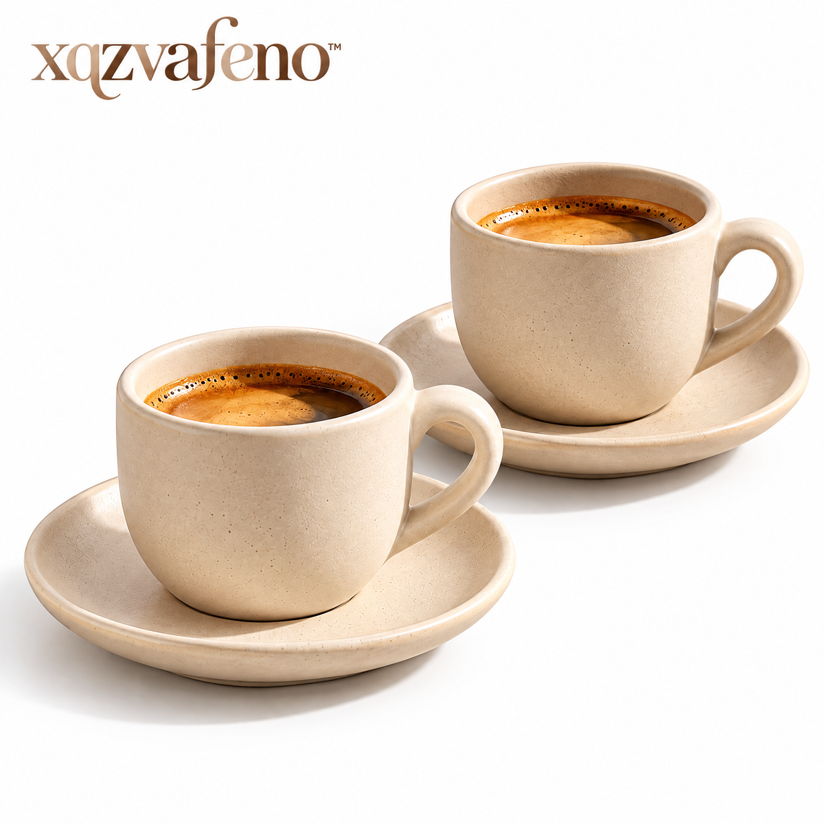 xqzvafeno™ Minimal Ceramic Espresso Cup Set
