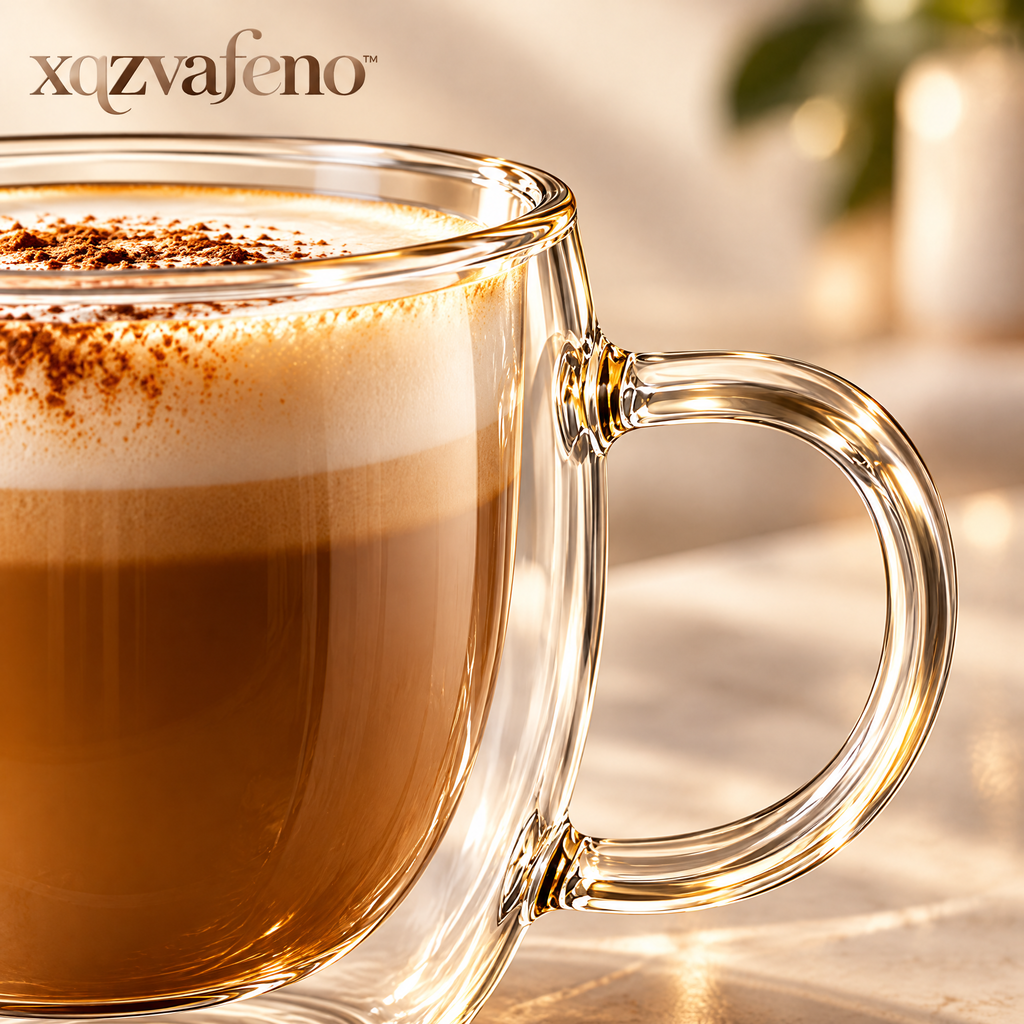 xqzvafeno™ Double Wall Glass Coffee Cup