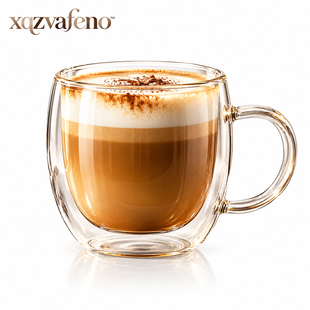 xqzvafeno™ Double Wall Glass Coffee Cup