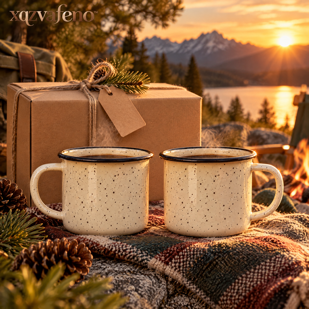 xqzvafeno™ Speckled Enamel Outdoor Coffee Mug