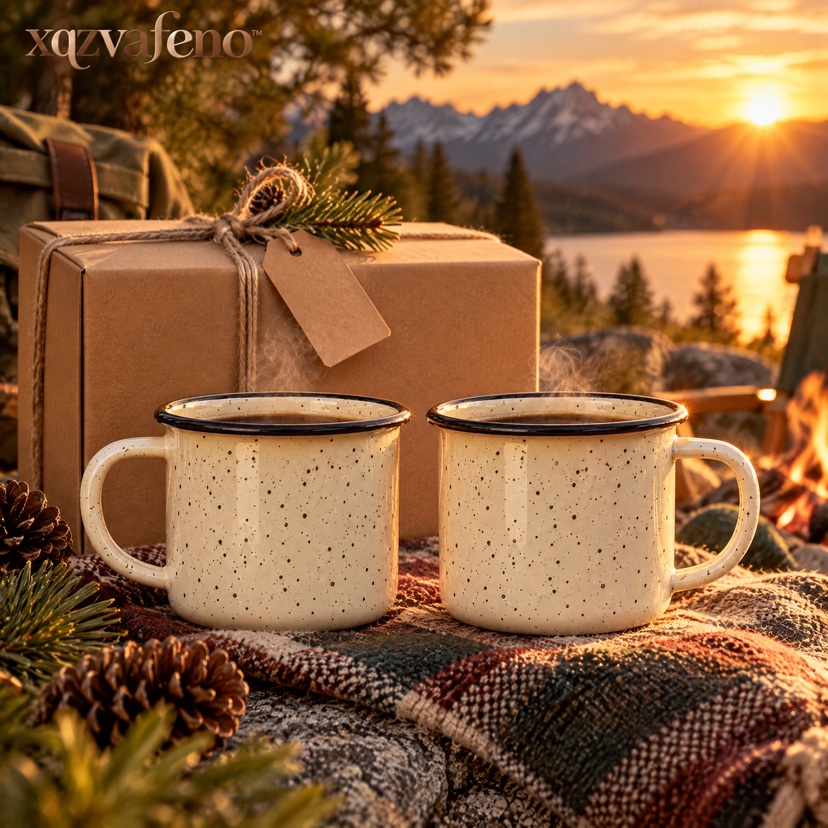 xqzvafeno™ Speckled Enamel Outdoor Coffee Mug