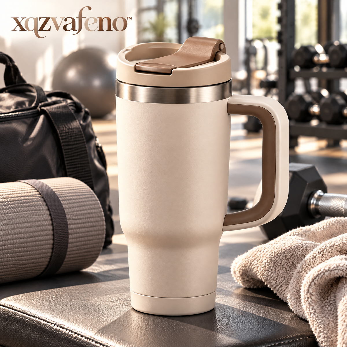 xqzvafeno™ Insulated Coffee Travel Mug With Handle
