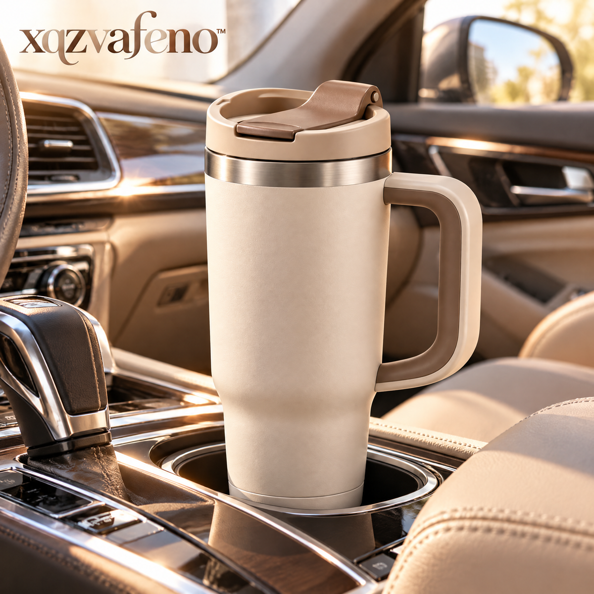 xqzvafeno™ Insulated Coffee Travel Mug With Handle